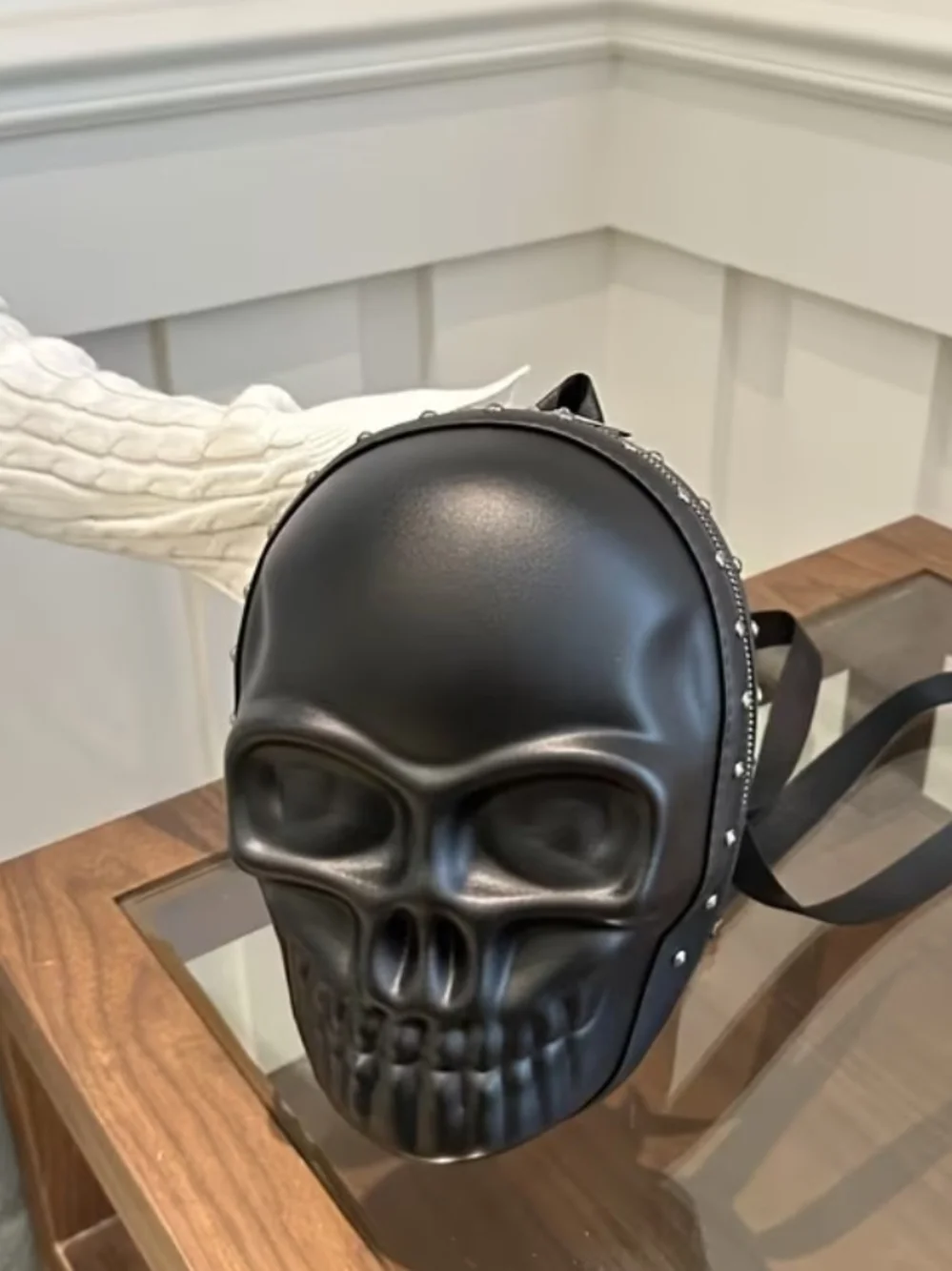 Studded Black Skull Mini Backpack - Goth, Grunge, Steampunk 90s Mini Bag